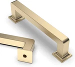 10 Pack 3.75 INCH(96MM) Brushed Brass Kitchen Cabinet Handles, Gold Pull. Fixed Price $47.23.