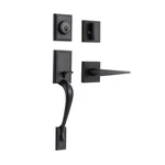 Front Door Handle Lock Set Matte Black Entry Lever Deadbolt Right Left Heavy. Fixed Price $30.00.