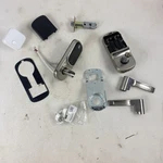Yale YRL256-NR 619 Door Lever Lock With Touchscreen Keypad Satin Nickel. Fixed Price $49.99.