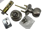 Copper Creek Round Brushed Nickel Interior Door Knob Privacy Lock Adjust 8199. Fixed Price $23.48.