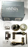 New Brass Omnia Passage Door Lever Set, 55/00.PA1 US/3. Fixed Price $154.88.