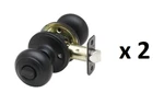 *lot Of 2* Copper Creek Colonial Black Privacy Bed/bath Door Knob *new*. Fixed Price $29.99.