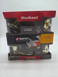 Kwikset 991LL-3S-B Polished Brass Keyed Entry Lido Leverset With Single Cylinder. Fixed Price $9.99.