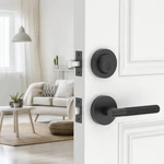 Amerdeco Front Door Lock Set With Double Cylinder Deadbolt, Black Exterior Entry. Fixed Price $29.50.