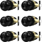 Probrico Black Door Knobs For Bedroom Bathroom, Interior With Round. Fixed Price $55.85.
