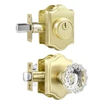 Leydebong 1 Gold Deadbolt And Door Knob Set - Pack, Satin Brass. Fixed Price $94.49.