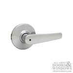 Kwikset Delta Privacy Door Lever Bright Chrome Handleset. Fixed Price $12.60.