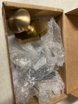 Nostalgic 712827 Brass Door Knob Set, Cottage Rose, 2-3/8" Backset Antique. Fixed Price $158.99.