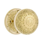 Floral Round Rosette Privacy In Polished Brass - 5 Door Knob Choices. Fixed Price $161.24.
