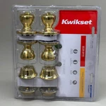 Kwikset Tylo 400 Knobs & 660 Single Cylinder Deadbolts Polished Brass 92420-031. Fixed Price $62.72.