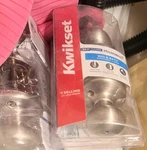 Lot Of 2 Marching Kwikset Cove Satin Nickel Privacy Door Knobs With Locks. Fixed Price $25.00.