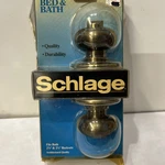 Vintage Schlage Bed Bath Georgian Door Knob Antique Brass F40NV 609. Fixed Price $15.99.