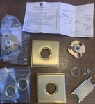 Baldwin Square Rosette Hollywood Hills 2-1/4 Vintage Brass & Fixings R049 Read. Fixed Price $39.99.