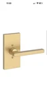 Baldwin PS.SQU.CFR.044.6L.DS, Rectangular Rosette, Passage Door Lever Set, Satin. Fixed Price $50.00.