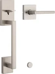 Kwikset San Clemente Front Door Handle - Satin Nickel (open Box). Fixed Price $43.15.