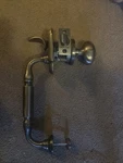 Baldwin Reserve Westcliff Handleset W/hammered Egg Interior Knob Satin Nickel. Fixed Price $80.00.