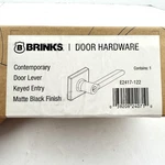 Brinks Door Hardware Keyed Entry Lever Contemporary Matte Black Finish E2417-122. Fixed Price $10.00.