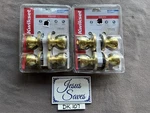 2-SETS Kwikset Polished Brass Keyed Entry Door Pk (92430-022) Knobs. Fixed Price $35.00.