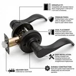 Bgw 837BK-BL Interior Lever Handle Door Lock Set With Push Bathroom/bedroom. Fixed Price $15.99.