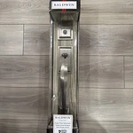 Baldwin Torrey Pines Exterior Lever Interior Satin Nickel Door Lock. Fixed Price $110.00.