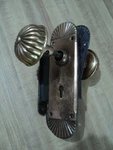 Beautiful Copper Fluted Locking Door Knob Set. Fixed Price $49.99.