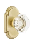 Emtek Old Town Clear Crystal Door Knob Passage #8 Rosette Satin Brass 2 3/8 Bs. Fixed Price $149.97.