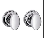Baldwin 5025.260.PRIV Estate Egg Knob Set W/5048 Rose Polished Chrome. Fixed Price $199.00.