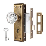 Toptotoo Mortise Lock Set Interior Door, Crystal Glass Knobs With And. Fixed Price $49.98.