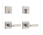 Kwikset Perth Keyed Entry Handle & Single Cylinder Deadbolt Combo Pack 99910-092. Fixed Price $38.25.