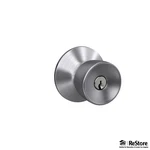 Schlage Bell Satin Chrome Keyed Entry Door Knob, F51 V 626. Fixed Price $37.19.