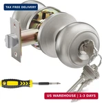 Lanwandeng Keyed Entry Door Knob With Lock, Exterior Interior Stainless Stee. Fixed Price $16.42.