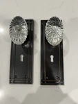 Nostalgic Warehouse Mission Plate W/keyhole Oval Crystal Knob-double Dummy. Fixed Price $60.00.