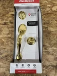 Kwikset 687DAXT 3 Smt Cp Single Cylinder Front Entry Door Lock Kit, Gold. Fixed Price $49.99.