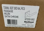 Kwikset 720MILSQT-26D Milan Passage Door Lever Satin Chrome. Fixed Price $11.99.