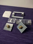 Baldwin Square Non-turning Two-sided Through-door Dummy Lever Set. Fixed Price $53.99.