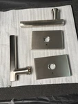 *scratches Emtek C510FRLUS15 Passage Door Lever Set - Satin Nickel. Fixed Price $100.00.