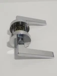Polished Chrome Passage Door Lever With Round , Sure-loc Basel Modern Series. Fixed Price $10.75.