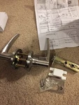 Probrico Passage Door Lock Lever Handles Brushed Nickel Interior Keyless Hall. Fixed Price $21.99.
