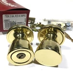 * Kwikset 750A 3 6AL Rcs Ki Bbpkg Abbey Entry Vestibule Lockset, Polished Brass. Fixed Price $35.99.