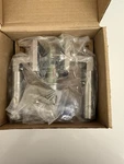 Emtek Square Rosette Hercules Lever Left Handle Satin Nickel US15. Fixed Price $70.00.