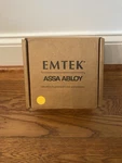 Emtek Assa Abloy Milano Left Door Handle Set New Satin Nickel E221. Fixed Price $59.99.