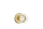 Emtek Old Town Clear Crystal C8100OTUS4 Passage Knobset With Rosette Satin Brass. Fixed Price $125.00.