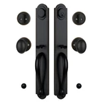 Tmc Double Door Handleset With Knob For Front In Aged Bronze Keye.... Fixed Price $215.53.