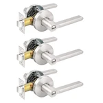 Probrico Satin Nickel Bedroom/bathroom Door Levers, Flat Reversible Handles,. Fixed Price $49.49.