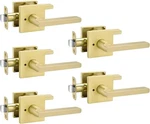 Goldenwarm Brushed Privacy Square Levers Door Handles, Zinc Alloy (5 Pack). Fixed Price $84.99.