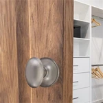 Egg Dummy Brass Door Knob Silver Satin Nickel. Fixed Price $30.27.