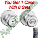 *6-SETS* Kwikset Tylo Interior Privacy Locking Knob Satin Chrome 93001-871. Fixed Price $89.99.