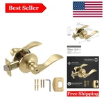 Springdale Satin Gold Privacy Door Handle For Bed & Bath. Fixed Price $56.99.