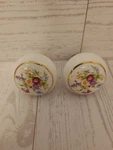 Vintage Hickory Hardware Porcelain Cottage Floral Cabinet Knobs Set Of 2 Drawer. Fixed Price $15.00.