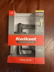 Kwikset Tripoli Matte Black Exterior Keyed Entry Door Handle Smart. Fixed Price $40.00.